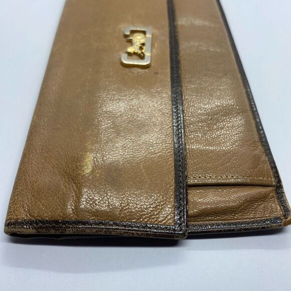 Authentic Celine Paris Vintage Brown Leather Basic Long Slim Wallet - Picture 3 of 11
